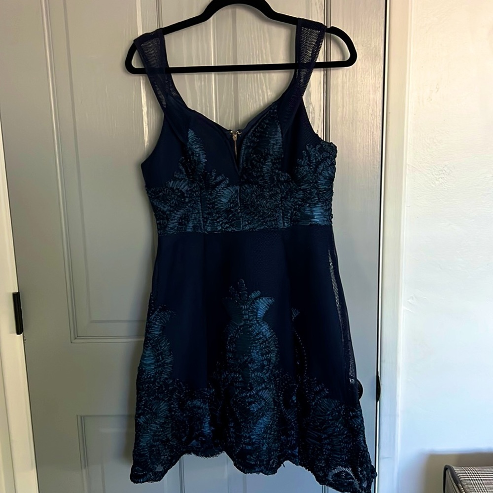 Navy blue dress with embellishment